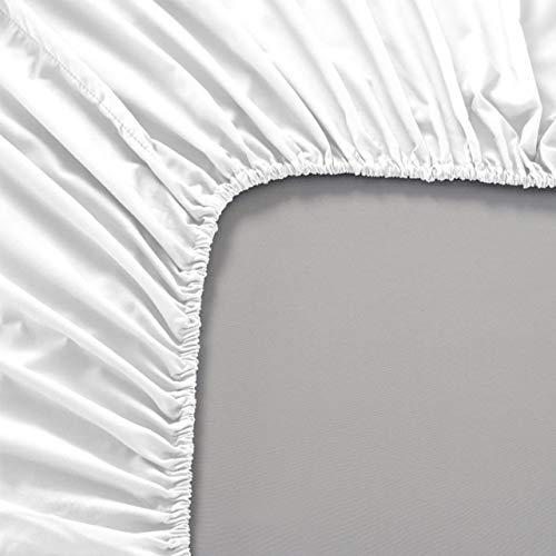 Royal Hotel Bedding Solid White 600-Thread-Count King Cotton Sheet Set E68097