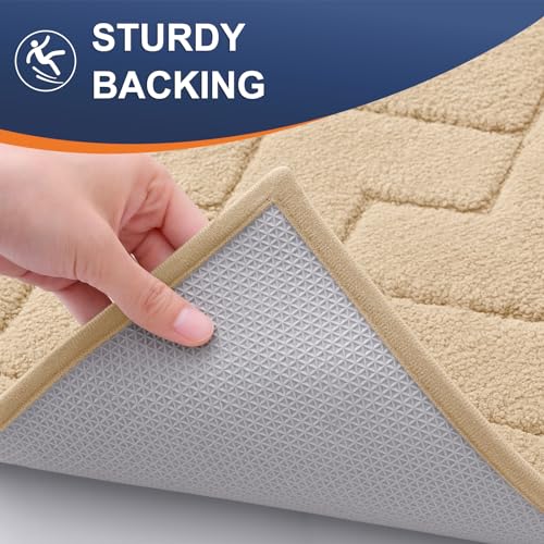 OLANLY Dog Door Mat for Muddy Paws 30x20, Non-Slip Washable Microfiber, Grey K73104