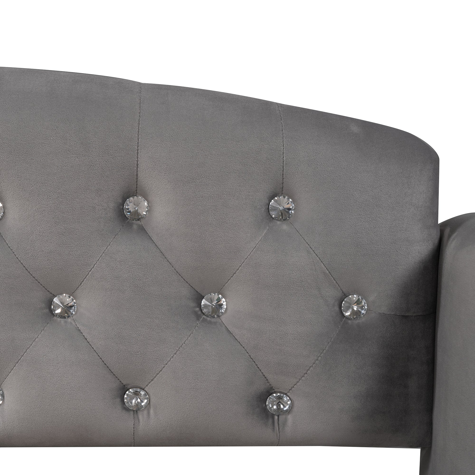 Euroco Twin Size Tufted Button Daybed Gray X460649