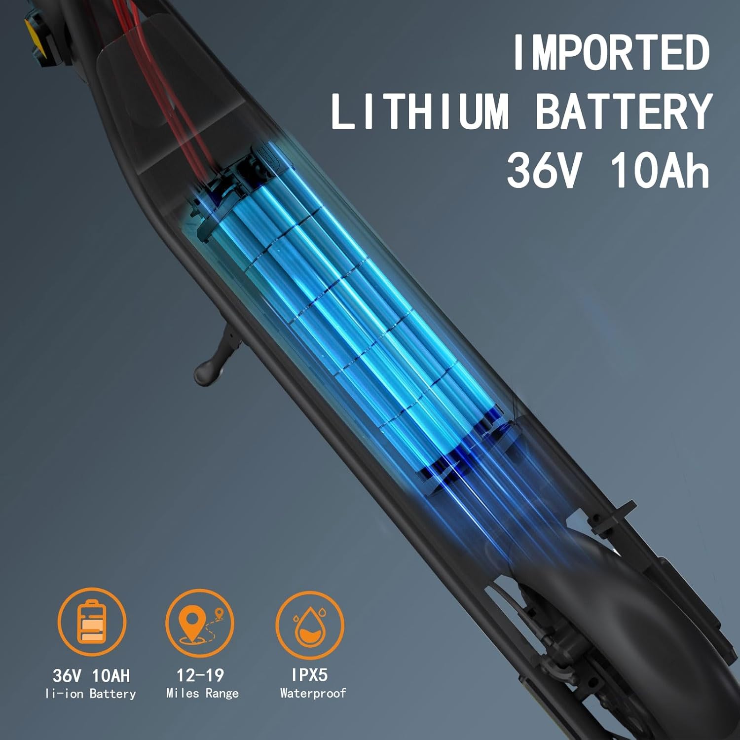 Foldable Electric Scooter 500W Motor 19 Mph 15-19 Mile Range 10" Solid Tires E6030