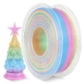 SUNLU Silk Rainbow Filament PLA+, Multicolor Shiny 3D Printer Filament, Fast Color Change, Color Change Each 8 Meters, Glossy Surface, 330 Meters, 1kg, Silk Rainbow (More Like Purple-Blue)