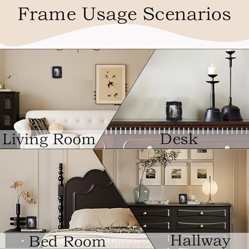 Antique Picture Frames 8x10 Vintage Victorian Ornate with Glass, Black S55546