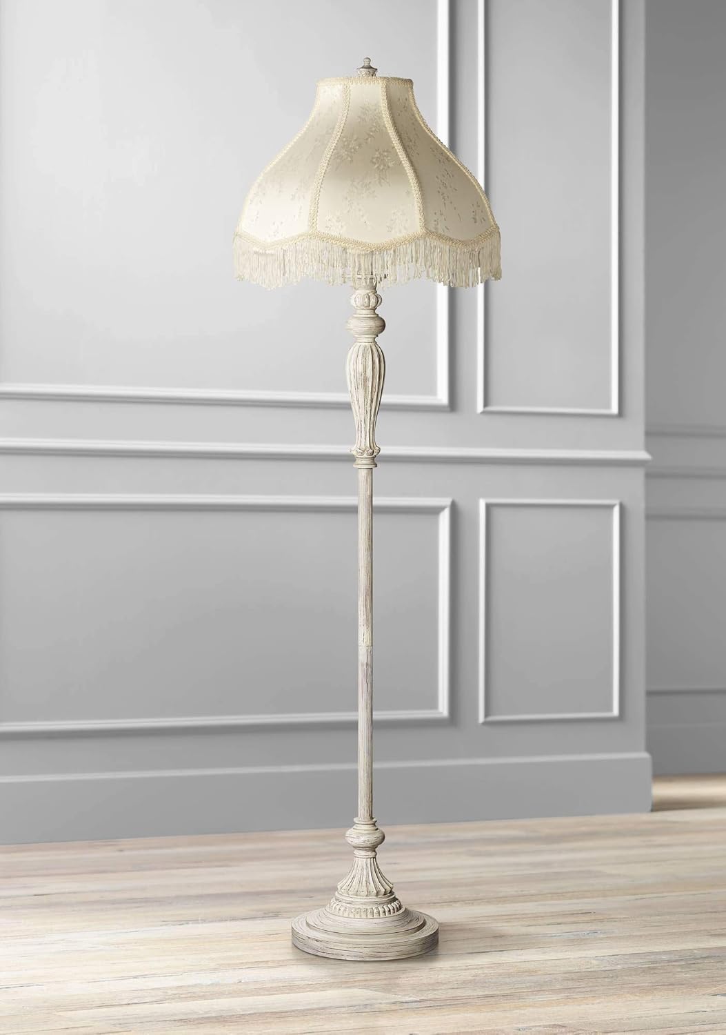 Springcrest 6" Top 17" Bottom 11" High Lamp Shade Replacement Cream White Dome Fabric N774