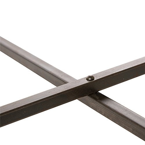 Glitzhome Set of 2 Metal End Table with Removable Galvanized Tray A3478