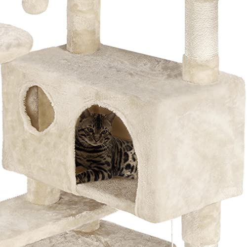 Yaheetech 54in Cat Tree Tower Condo Furniture with Scratch Post Y196
