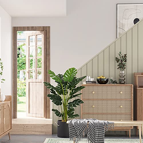VIAGDO Artificial Monstera Deliciosa Plant 4ft Tall, Faux Tropical Palm for Home Office Decor F5082