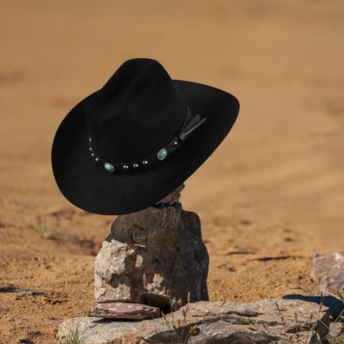 Women's Suede Western Cowgirl Hat with Wide Brim S6037