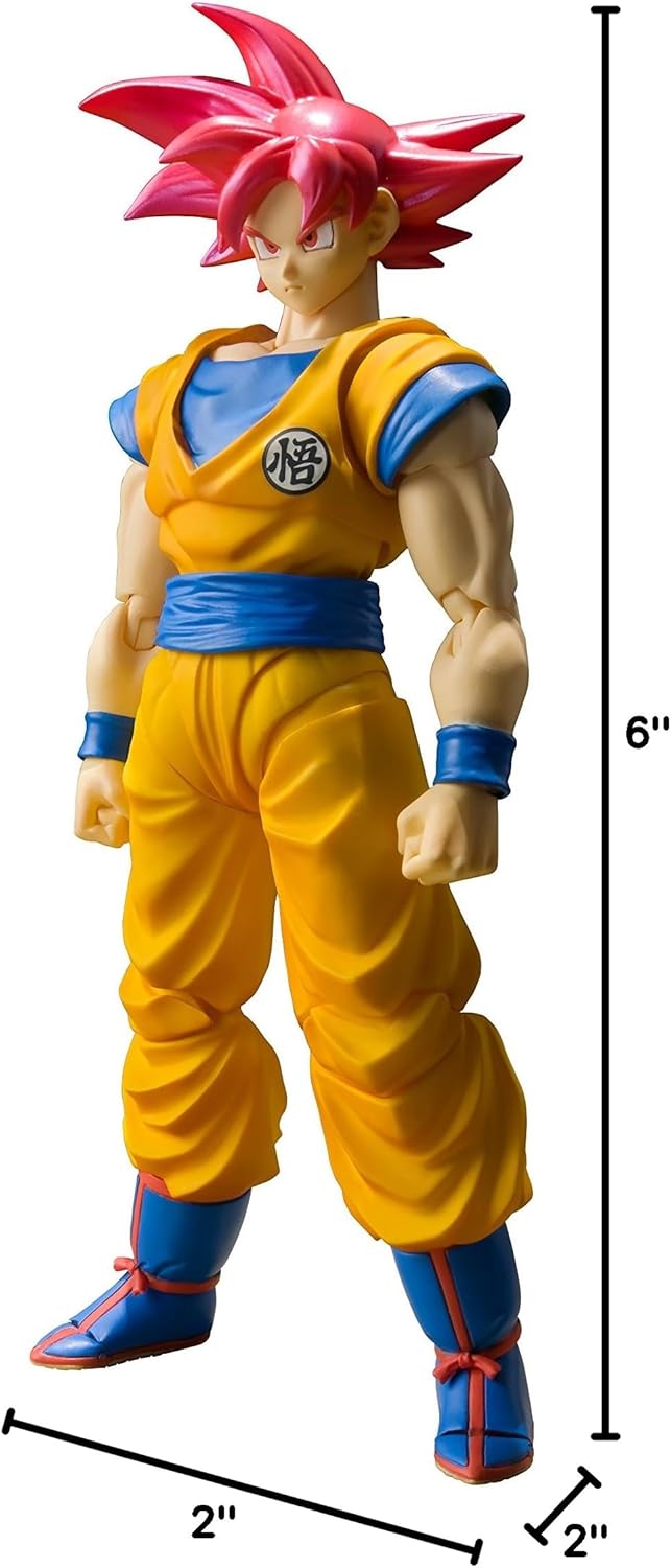 Bandai Tamashii Nations S.H. Figuarts Super Saiyan God Son Goku Dragon Ball Super Action Figure K337113