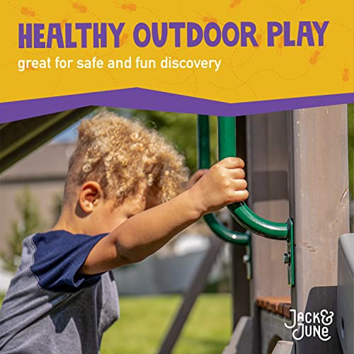 Jack & June Haven Cedar Playset with Swings and Slides J944661