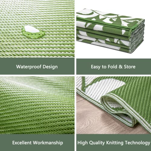 Outdoor Rug 9x12 Waterproof Reversible Patio Carpet Z6566