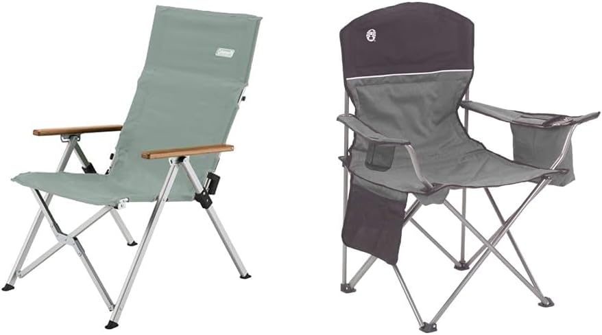 Coleman Premium Outdoor Furniture Set with Chair, Table, Cot, Bench, 4-Can Cooler Camping Chair
