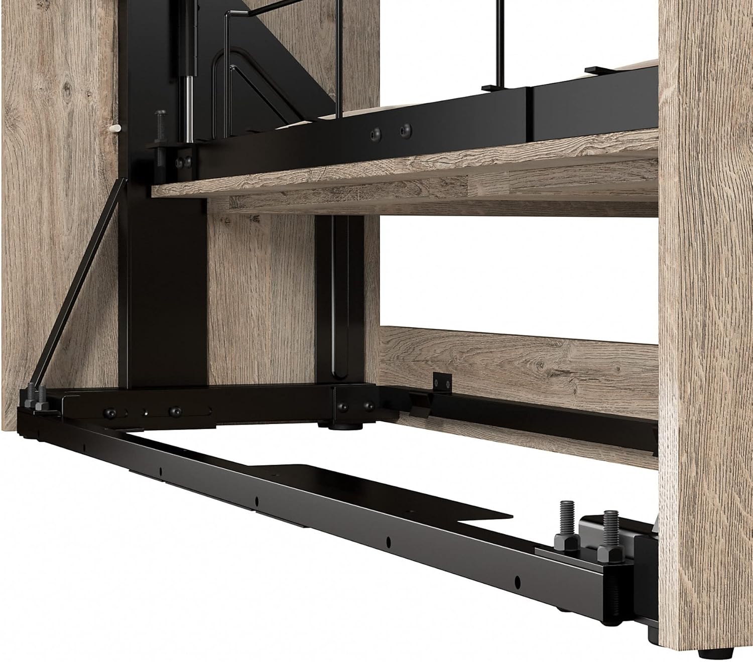 BESTAR Pur Murphy Wall Bed, Queen, Rustic Brown U74884