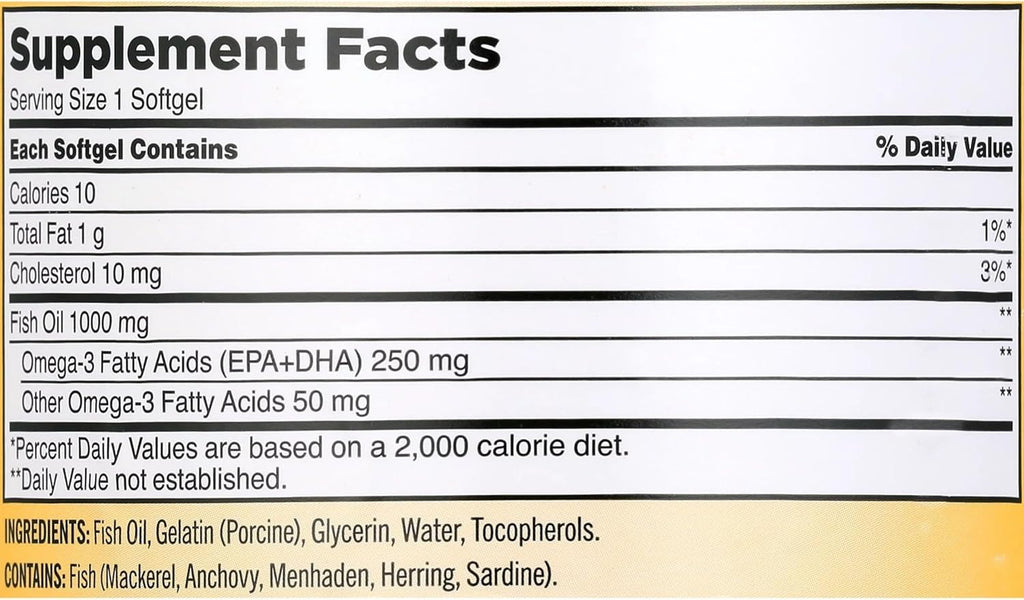 Kirk-land Fish Oil 1000mg 400 Softgels, Omega 3 Fatty Acids + Createandbundle Sticker Z93555