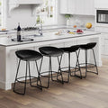 Andeworld Swivel Barstools Set of 4,Modern 30" Bar Height Chairs Plastic Seat Metal Bar Stools for Kitchen Island Breakfast Bar,White