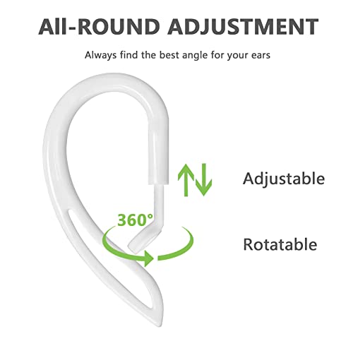 Ear Hooks Compatible with AirPods Pro 2nd Gen & AirPods 3 2 1 Gen, Transparent E64206