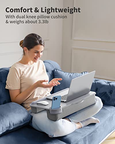 SAIJI Laptop Lap Desk, Portable with Storage Drawer, Fits Up to 17" Laptop S34883