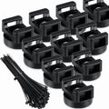Magnetic Zip Tie Mount Multipurpose Cable Holder Magnets Magnetic Wire Management Bases with Heavy Duty Zip,10 * magnetic 50 * nylon cable zip ties,Black