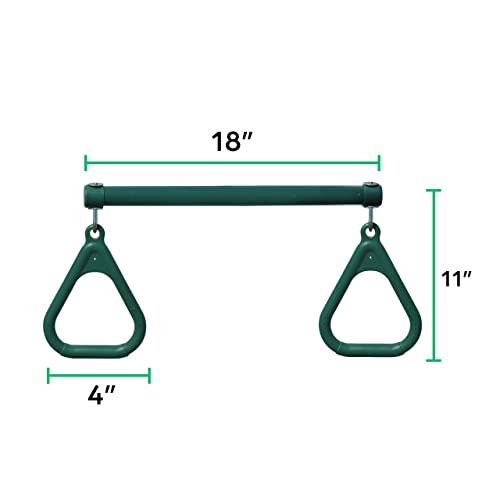 Jungle Gym Kingdom Swing Set with Monkey Bars & Trapeze Bar, Outdoor Play Equipment, Blue N7930