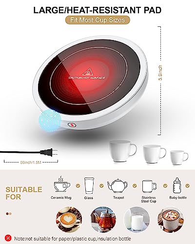 Coffee Mug Warmer, 50W, 3 Temperature Settings, Auto Shut-Off, Black E9446