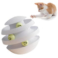 3 Tier Tower Cat Turntable Tumbler Toy Cat Toys Cat Ball Toy Tumbler Circular Track with Moving Balls for Stimulating Kitty Senses & Hunting Instincts(deep Blue)