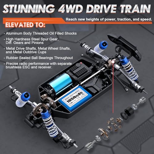HAIBOXING 16890SA 1/16 Scale 4WD Brushless RC Truck, All-Terrain Off-Road Semi-Truck B890246