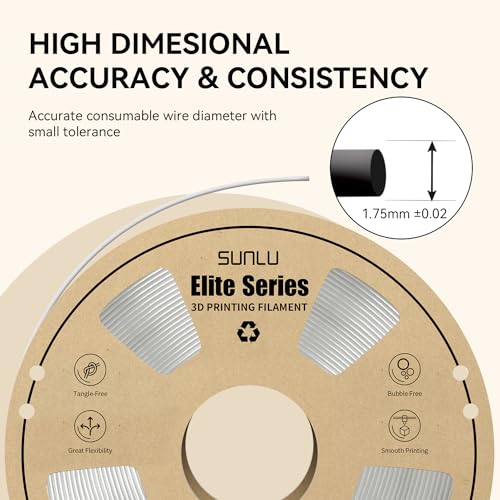 SUNLU Elite PLA Plus Filament 1.75mm Black 1KG V387