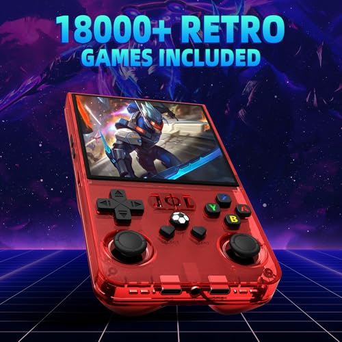 R36MAX Retro Handheld Game Console 64GB Preloaded Portable Emulator with 4.0-in HD IPS Screen E294502