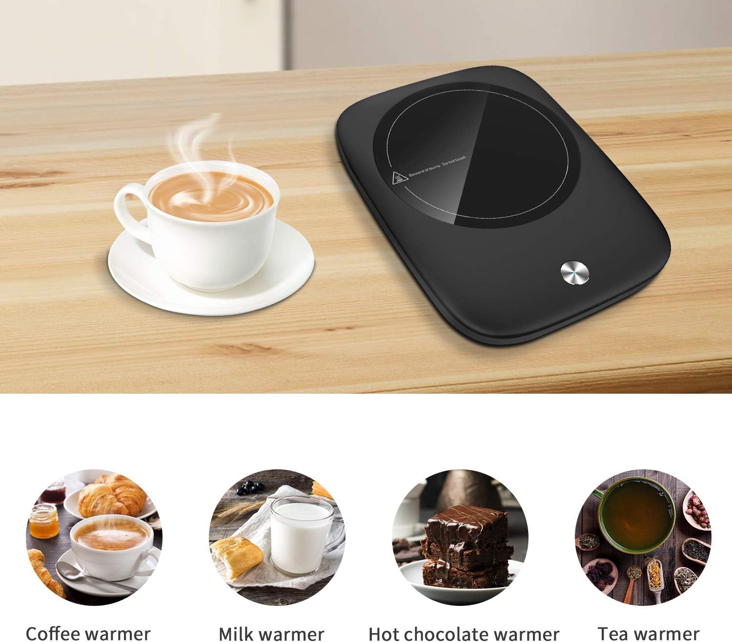 Mug Warmer with 3 Temperature Settings, Auto Shut Off Coffee Cup Warmer for Desk N129