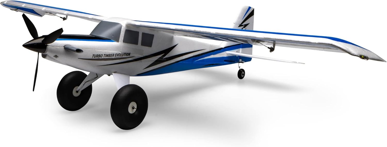 E-flite RC Airplane UMX Turbo Timber Evolution BNF Basic Transmitter Battery and Charger Not Included with AS3X and Safe EFLU8950 Airplanes B&F Electric
