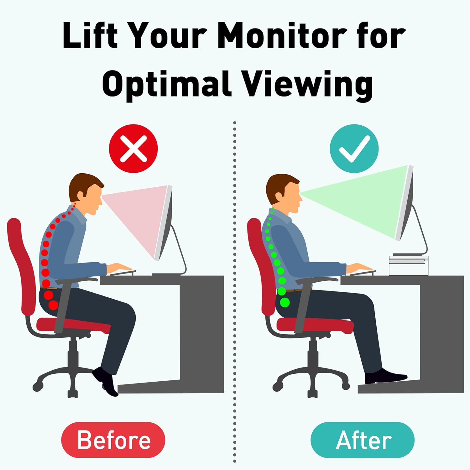 Clear Acrylic Monitor Stand Riser with Storage C979058