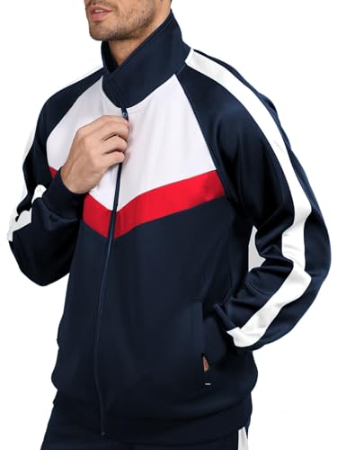 Men's 2 Piece Full Zip Track Suit Set D8634
