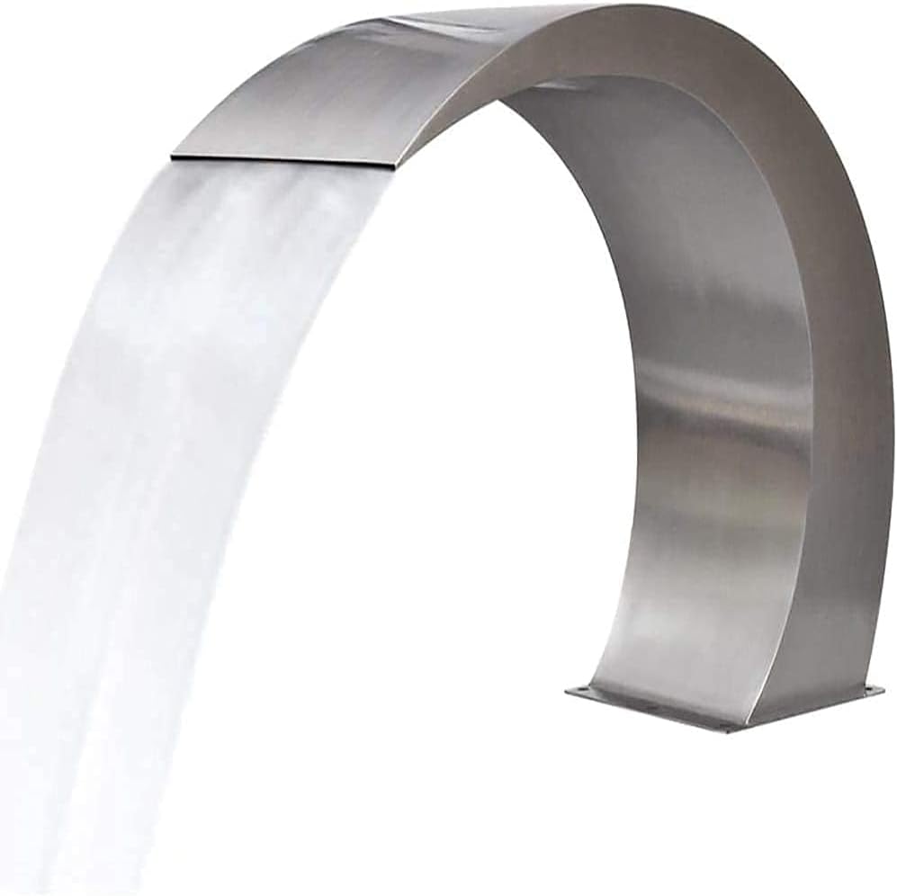 Garden Swimming Pool Fountain Stainless Steel Waterfall Fountain for Outdoor Inground Pools Waterfalls Sheer Water Feature