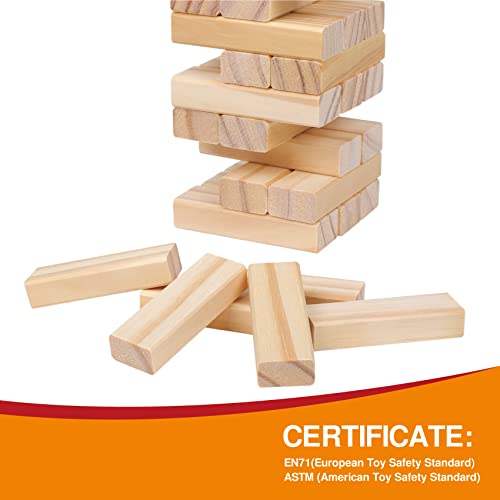 Classic Wooden Tumbling Tower Game with Carry Case L140583