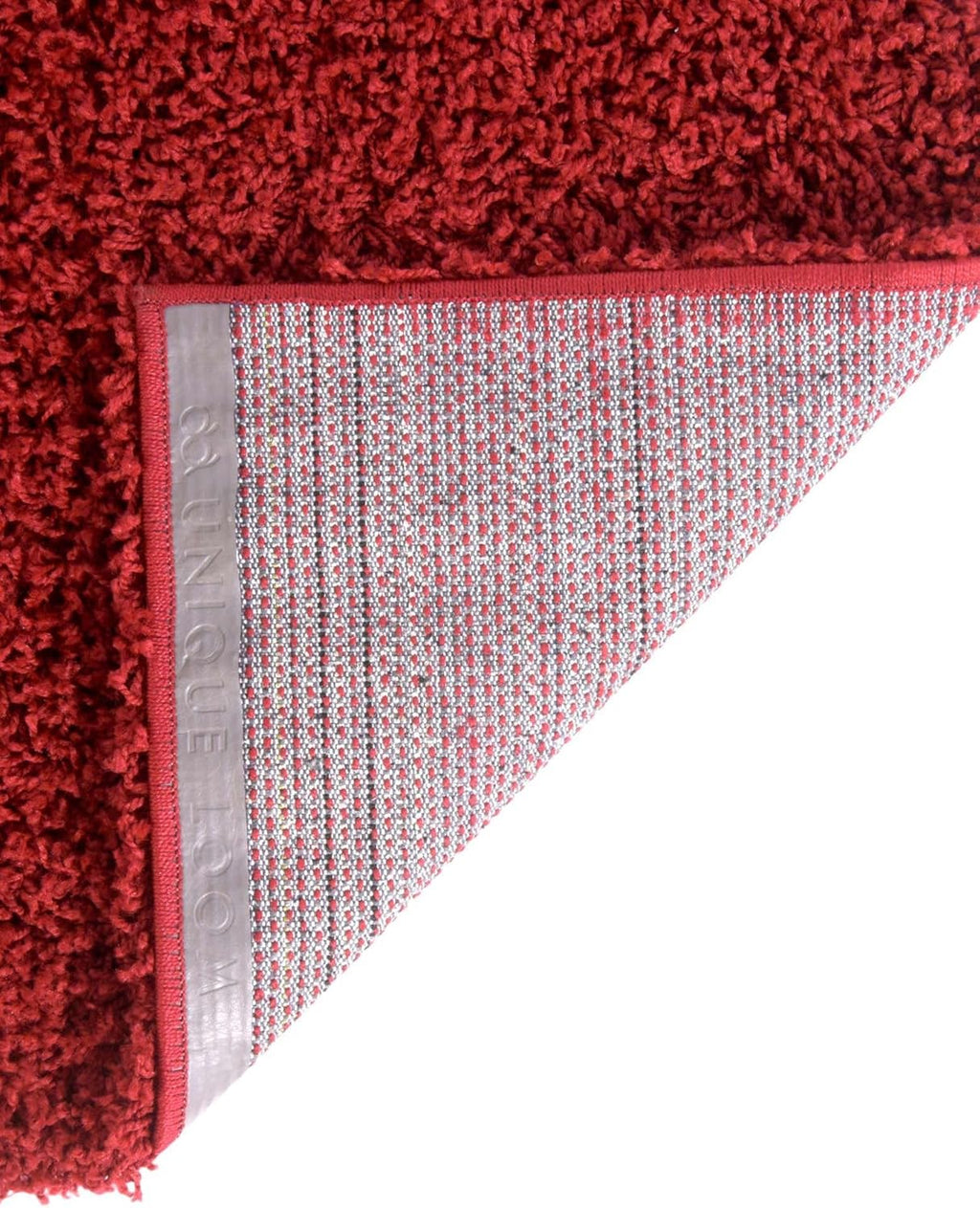 Rugs.com Über Cozy Solid Shag Rug 8' x 11' Cherry Red J691