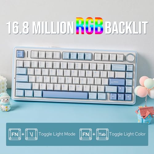 EPOMAKER x Aula F75 75% Wireless Gasket Mechanical Keyboard, Hot Swappable, RGB Z661
