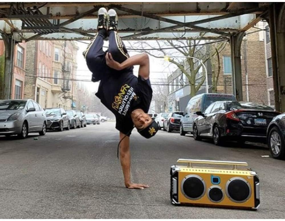Bumpboxx Flare8 Bluetooth Portable Boombox Speaker with Wireless Microphone A91435