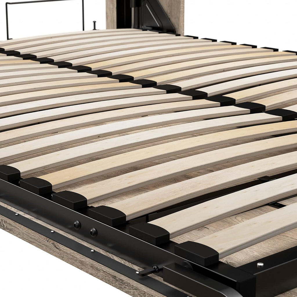 BESTAR Pur Murphy Wall Bed, Queen, Rustic Brown U74884