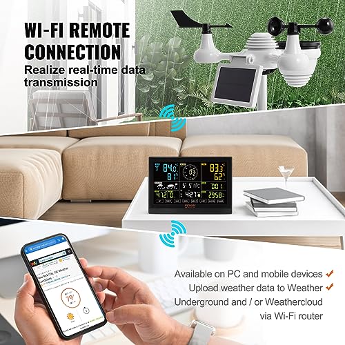 VEVOR YT60234 WiFi Weather Station 7-in-1 with 7.5" Color Display O347106