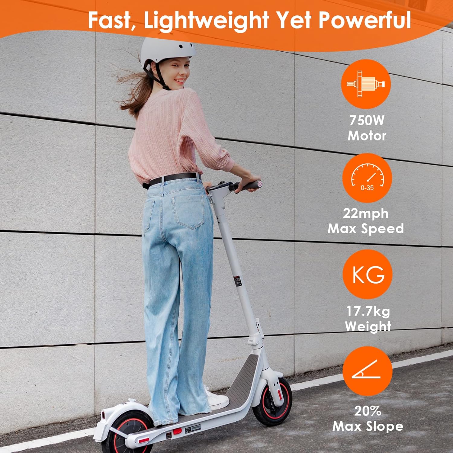 Inmotion Air Pro Electric Sport Scooter, 750W, 22MPH, 30Miles Range F93040