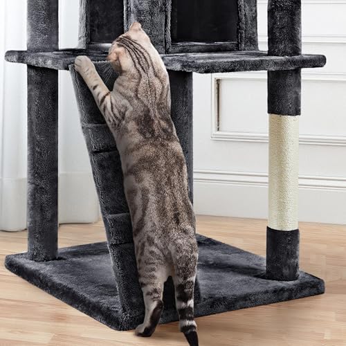 Yaheetech 54in Cat Tree Tower Condo Furniture with Scratch Post Y196
