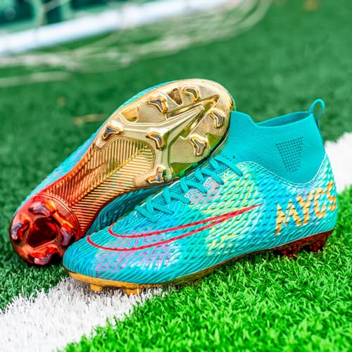 GEXECEUSS Soccer Cleats for Men Women Turf Football Shoes Breathable Lightweight Q4724
