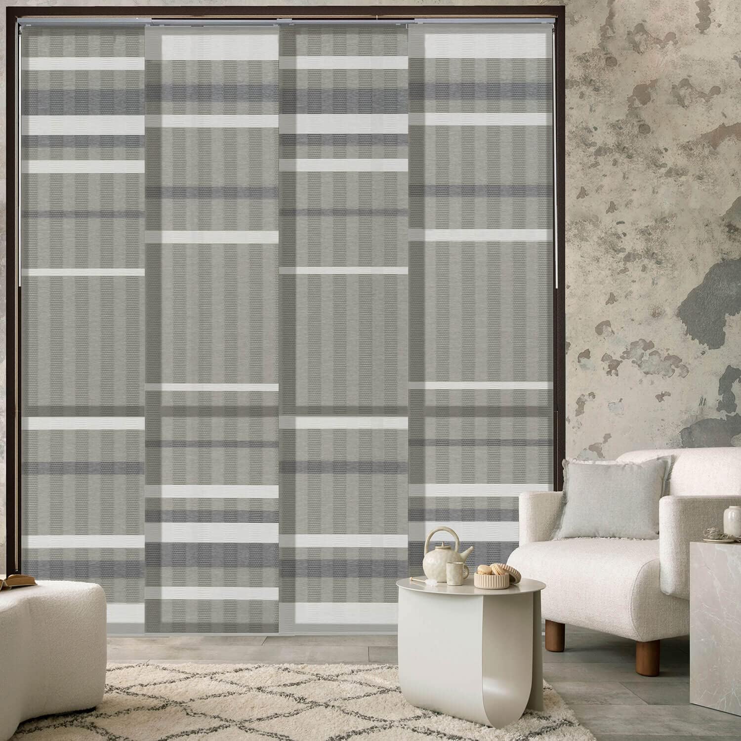 GoDear Design Adjustable Vertical Blinds for Sliding Glass Doors, Marble X79995