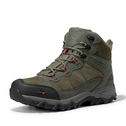 NORTIV 8 Men's Waterproof Hiking Boots Outdoor Mid Trekking Backpacking Mountaineering Shoes