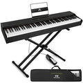 MUSTAR Digital Piano 88 Key Weighted Keyboard Hammer Action, MDP-1300 Weighted Keyboard Piano with Stand, Full Size Electric Piano Keyboard with for Beginners, Portable Case, Sustain Pedal, White