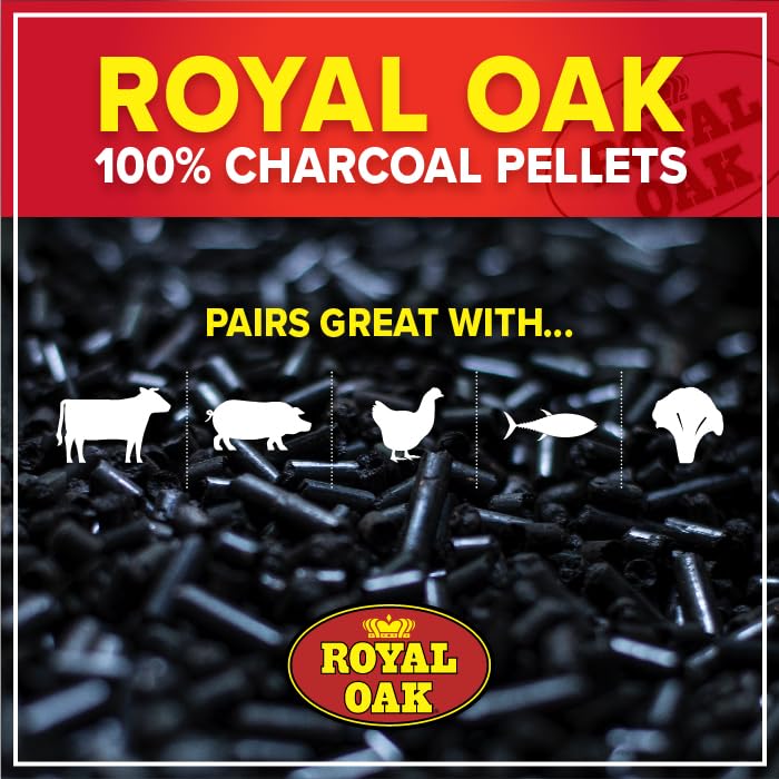 Royal Oak 100% Charcoal Hardwood Pellets for Grilling and Smoking, 30 lb Bag L83649