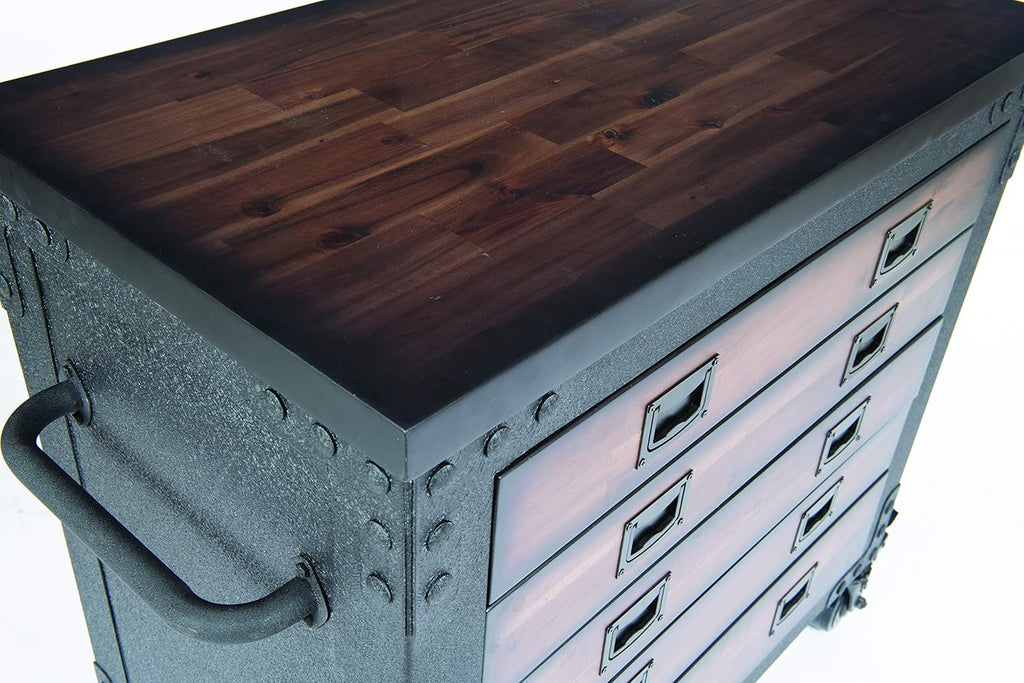 DuraMax 36" 5 Drawer Rolling Tool Chest with Wood Top T71877