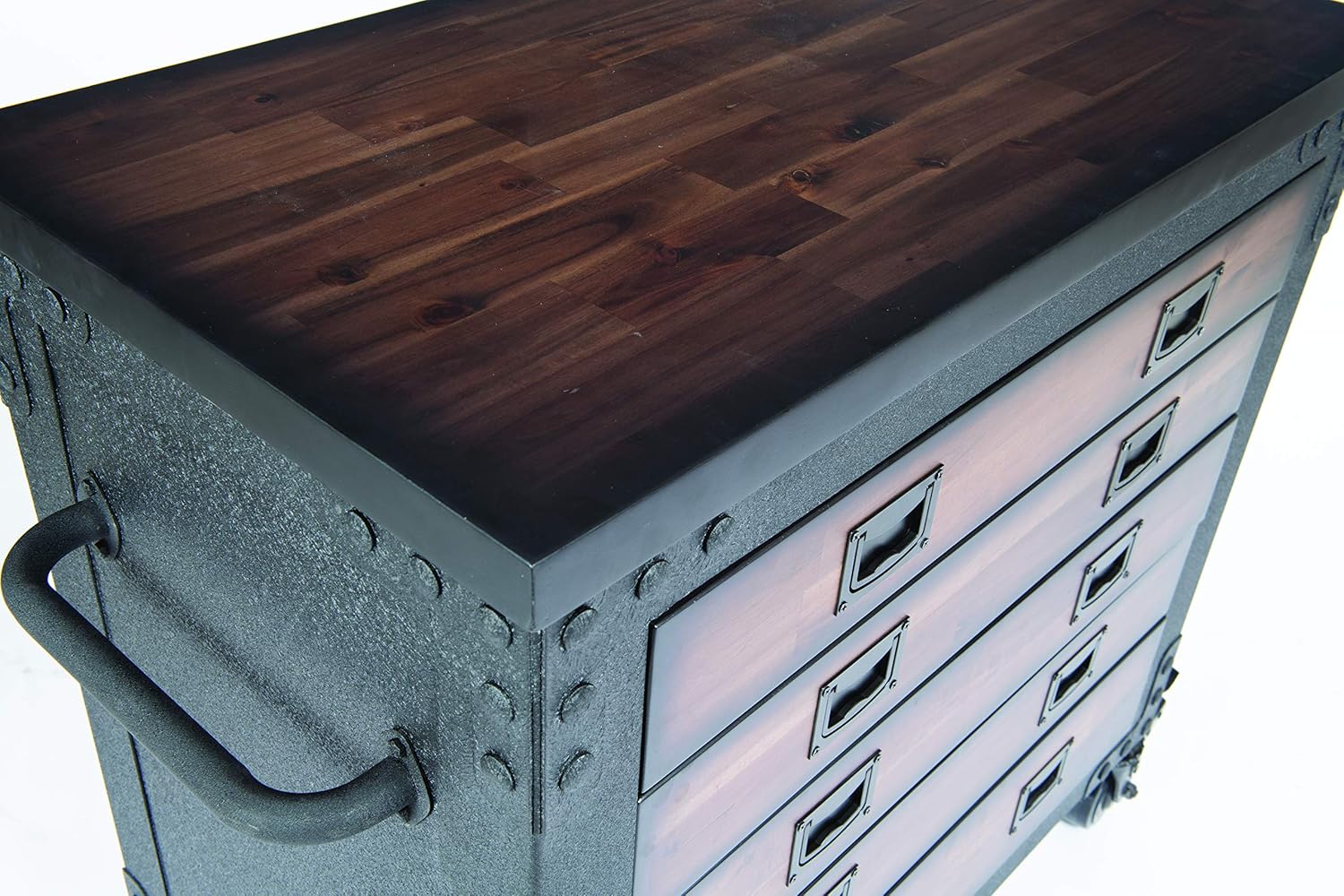DuraMax 36" 5 Drawer Rolling Tool Chest with Wood Top T71877