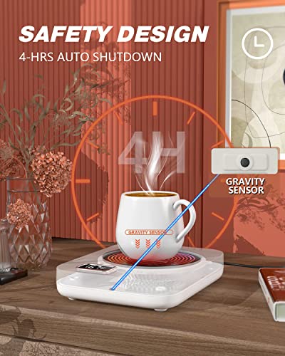 Coffee Mug Warmer with 3-Temp Settings and Auto Shut Off W608417