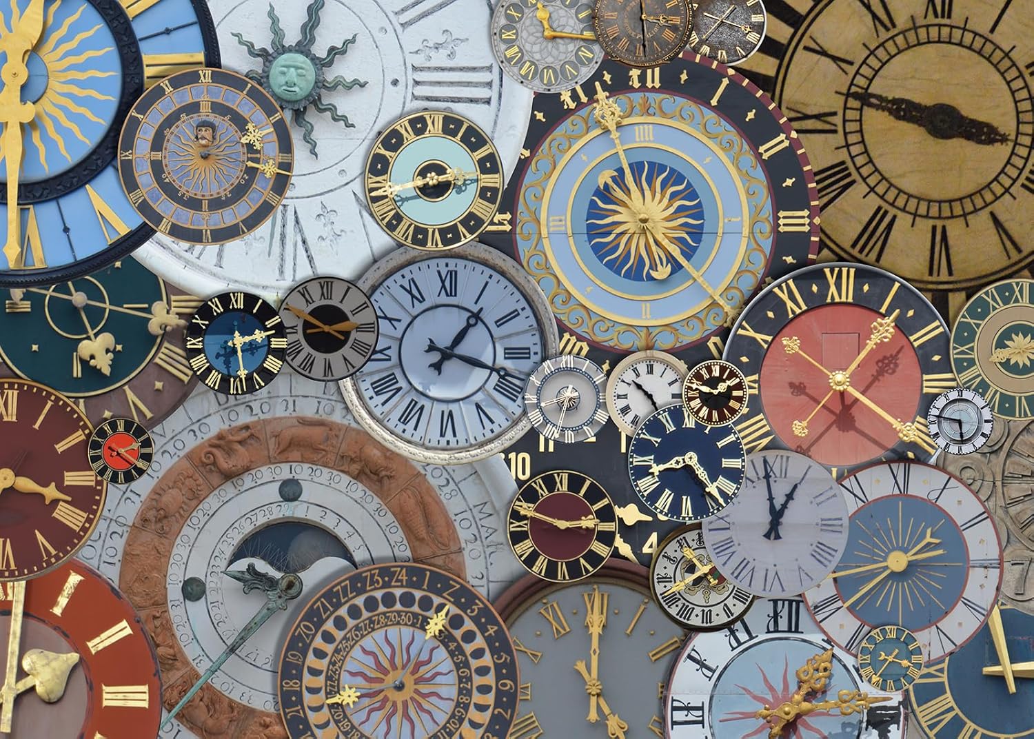 HUADADA Jigsaw Puzzles for Adults 1000 Pieces, Clocks Interlock Perfectly Letter on Back No Dust, Home Decor Birthday Party Gift Toy for Men Women Olds Seniors (27.5"x19.6"), 1:1 Poster