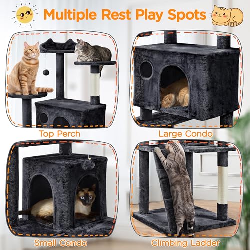 Yaheetech 54in Cat Tree Tower Condo Furniture with Scratch Post Y196